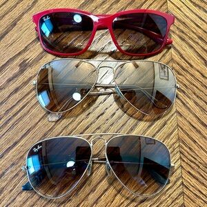 Ray-Ban Authentic Sunglasses RB 3025 Aviator Large LOT (x3)